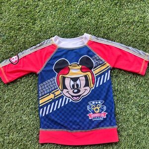 Mickey Mouse Roadster Kids Swim Shirt